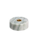Castiçal com base de mármore, claro green, 4x10 cm