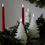 LED Candle Árvore de Natal, Branco Nórdico, Lisa, 10x15 cm