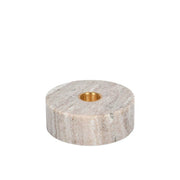 Castiçal com Base de Mármore, Bege Deserto, 10x4 cm