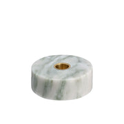 Castiçal com base de mármore, claro green, 4x10 cm