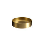 Castiçal para vela tipo pilar, Matte Brass, 9x3 cm