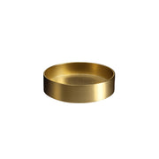 Castiçal para vela tipo pilar, Matte Brass, 9x3 cm