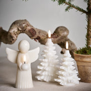LED Candle Árvore de Natal, Branco Nórdico, Lisa, 10x15 cm
