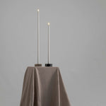 LED Tall Taper Candle, Branco Nórdico, Lisa, 2x55 cm