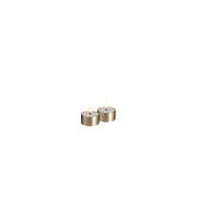 LED melted tealight, Metal brass finish, 2-pack, 4x2 cm