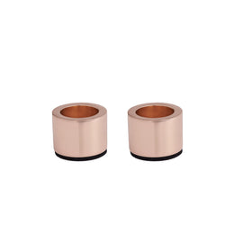 Castiçal para vela palito Light, ouro rosé, pacote com 2, 3,25 x 2,32 cm (4/24)