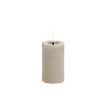 Vela LED Pillar Melted, Areia, Lisa, 5x8 cm