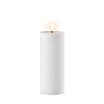 Vela LED tipo pilar grande para áreas externas, Branco, 12x30 cm