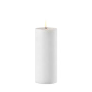 Vela LED tipo pilar grande para áreas externas, Branco, 12x30 cm