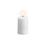 Vela de LED tipo pilar para áreas externas, Branco, 5x8 cm
