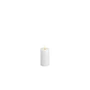 Vela de coluna LED MM, acabamento em seda, efeito derretido, Classic white, 49x100 mm