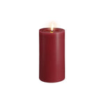 Vela de pilar LED MM, Silk, Efeito derretido, Cranberry Red, 74x150 mm