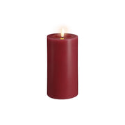 Vela de pilar LED MM, Silk, Efeito derretido, Cranberry Red, 74x150 mm