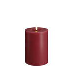 Vela de pilar LED MM, Silk, Efeito derretido, Cranberry red, 99x150 mm